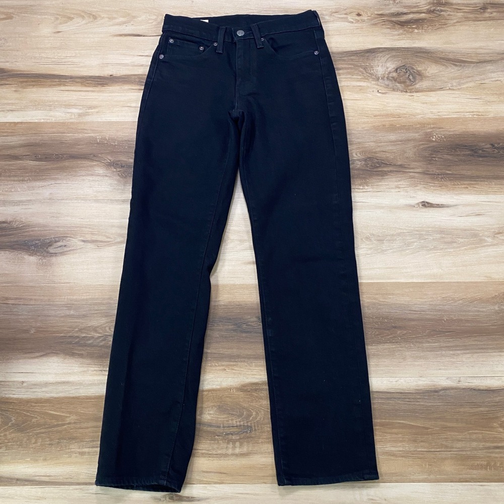 Levi's 514 Jeans 28x30 Premium Straight Leg Cotton Stretch Denim Black